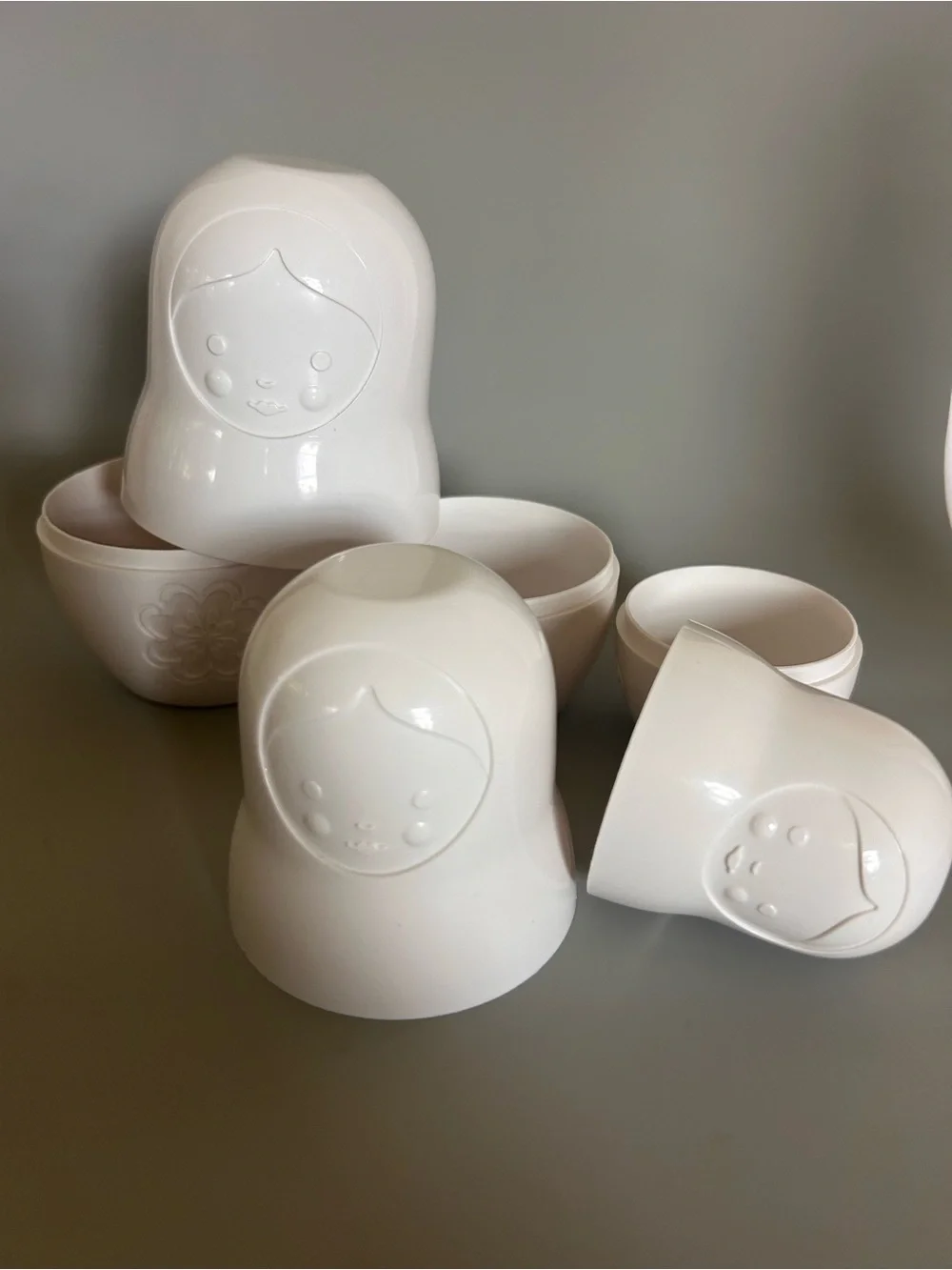 2009 Fred Matryoshkas Measuring Cups Russian Nesting Dolls‎ White Modern Baking
